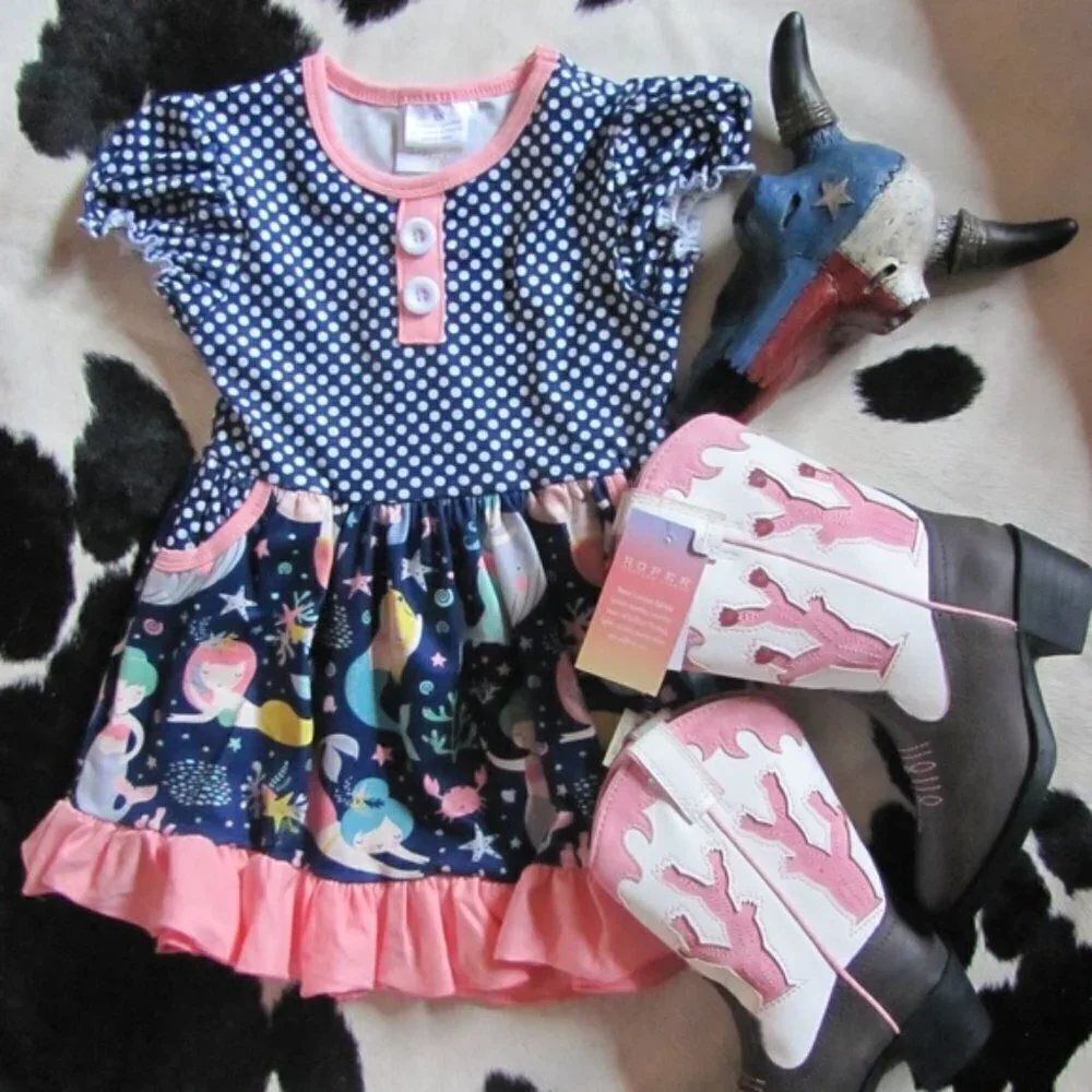 MERMAID & POLKA DOT DRESS BRAND NEW